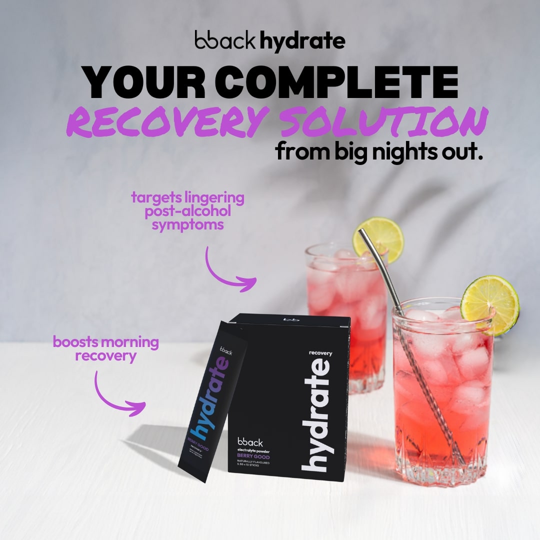 bback hydrate berry recovery boost (4 boxes) + 1 free bback box